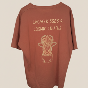 "CACAO KISSES & COSMIC TRUTHS" unisex regular cut t-särk, 100% orgaaniline puuvill